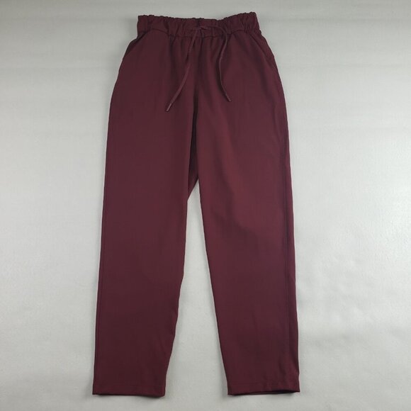 Lululemon Keep Moving 7/8 Pant Womens 6 Burgundy Pull On Casual Luxtreme Ankle - Picture 3 of 14